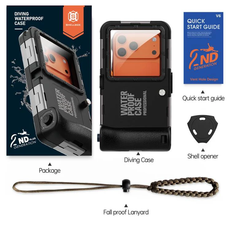 RedPepper Gen 2 Underwater Housing Plus 15m Diving Waterproof Cover, Suitable For 6.1-6.9 inch(Black) - Image 6
