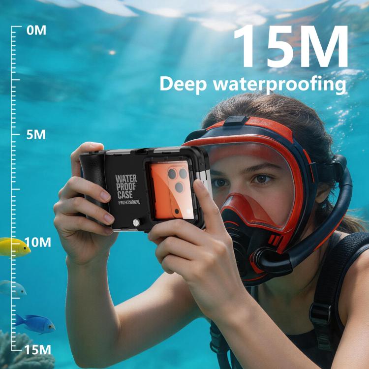 RedPepper Gen 2 Underwater Housing Plus 15m Diving Waterproof Cover, Suitable For 6.1-6.9 inch(Black) - Image 8