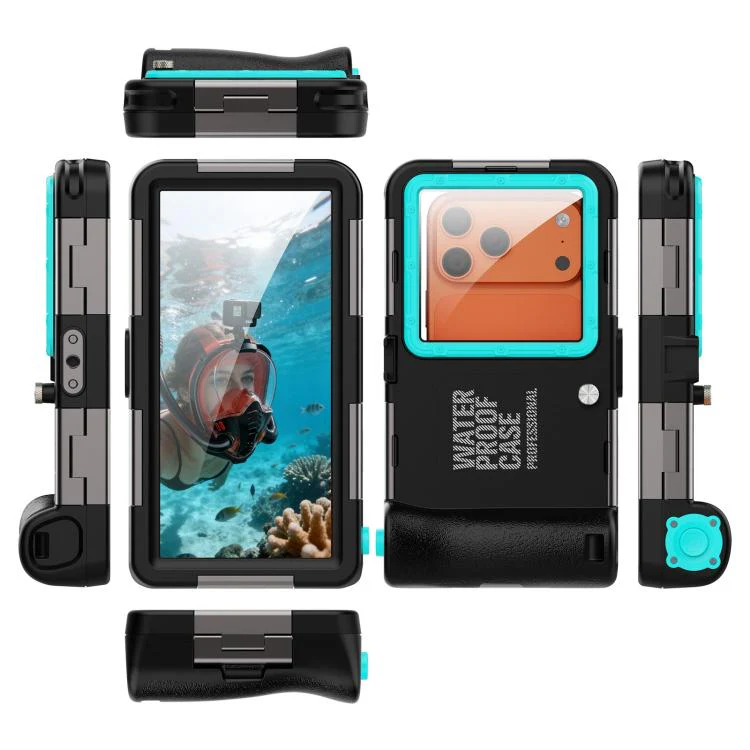 RedPepper Gen 2 Underwater Housing Plus 15m Diving Waterproof Cover, Suitable For 6.1-6.9 inch(Black Grass Blue) - Image 2