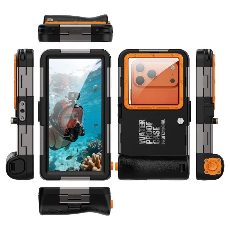 RedPepper Gen 2 Underwater Housing Plus 15m Diving Waterproof Cover, Suitable For 6.1-6.9 inch(Black Orange) - Image 2