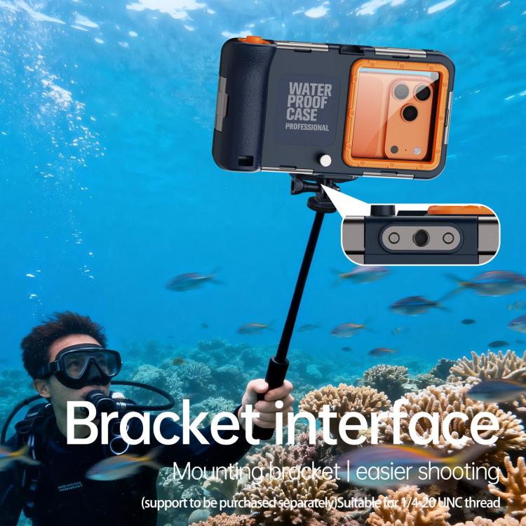 RedPepper Gen 2 Underwater Housing Plus 15m Diving Waterproof Cover, Suitable For 6.1-6.9 inch(Dark Blue) - Image 10