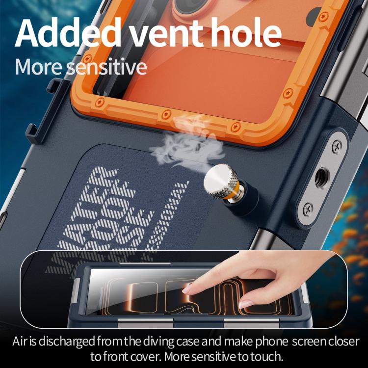 RedPepper Gen 2 Underwater Housing Plus 15m Diving Waterproof Cover, Suitable For 6.1-6.9 inch(Dark Blue) - Image 9