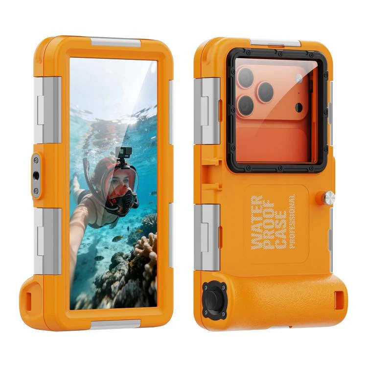 RedPepper Gen 2 Underwater Housing Plus 15m Diving Waterproof Cover, Suitable For 6.1-6.9 inch(Orange Black)