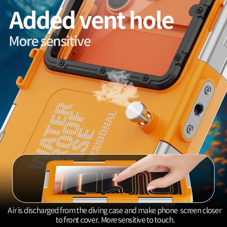 RedPepper Gen 2 Underwater Housing Plus 15m Diving Waterproof Cover, Suitable For 6.1-6.9 inch(Orange Black) - Image 9