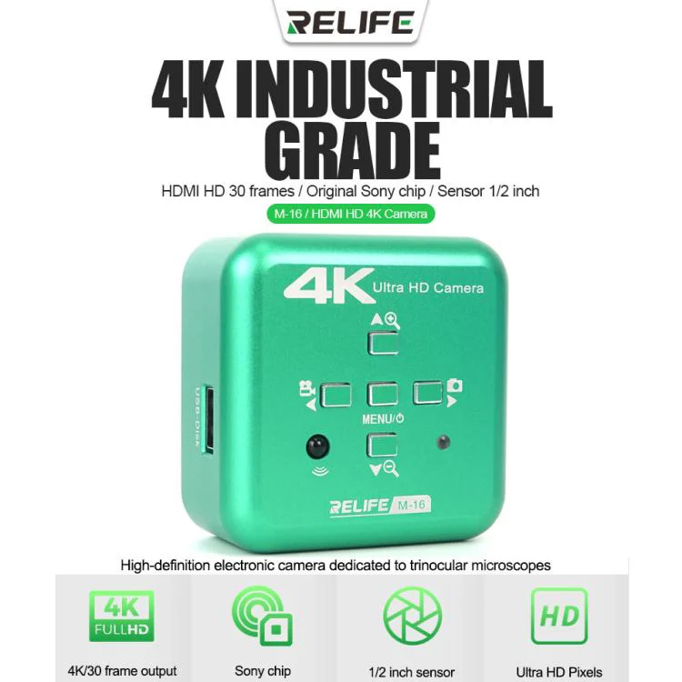 RELIFE M-16 HD 4K 30fps Industrial Grade Electronic Microscope Camera, Plug:US Plug - Image 3