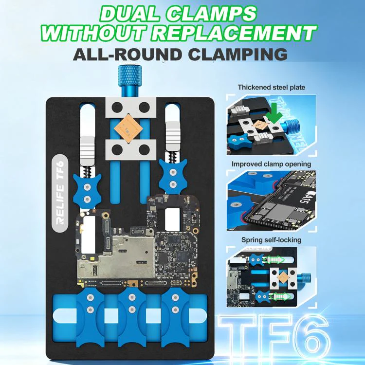 RELIFE TF6 Integrated Dual-Clamp Repair Fixture Compatible with Dual-Layer / Non-Standard Motherboards - Image 3