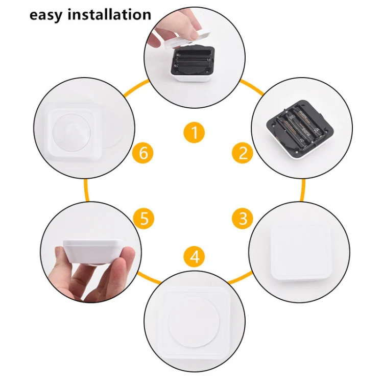 Remote Control Night Light LED Bedside Cabinet RGB Colorful Pat Light(2 Remote Controls + 6 Lights) - Image 7