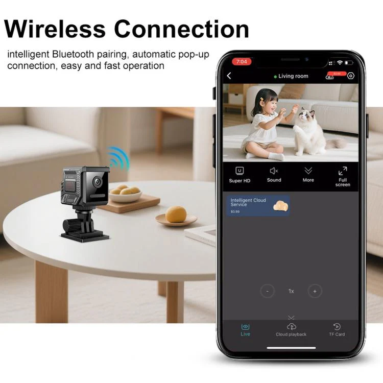 Remote Monitoring 2MP WiFi HD Night Vision Wireless Multi-Functional Camera(White) - Image 5