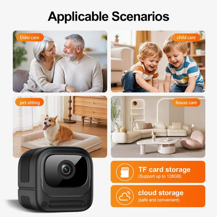 Remote Monitoring Smart Alarm Infrared Night Vision WiFi Camera With Spiral Mount Bracket(W08) - Image 11