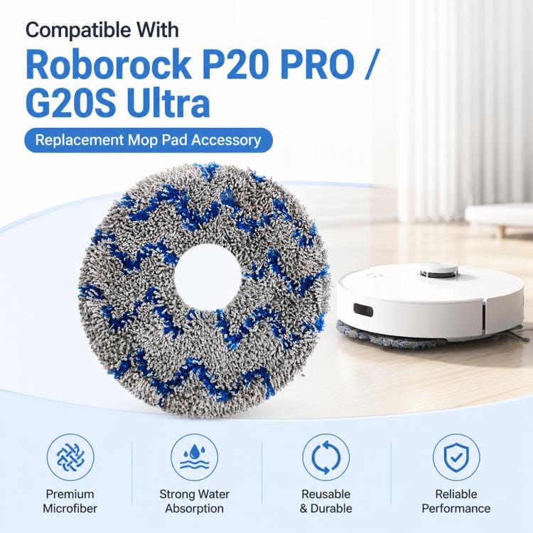 Replacement Accessories for Roborock G20S Ultra / P20 Pro Robot Vacuum Cleaner, Specification:Blue Strip Mop Pad - Image 2