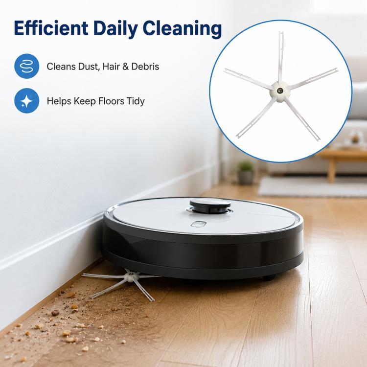 Replacement Accessories for Roborock P10 / P10 Pro Robot Vacuum Cleaner, Specification:White Five Arm Side Brush - Image 5