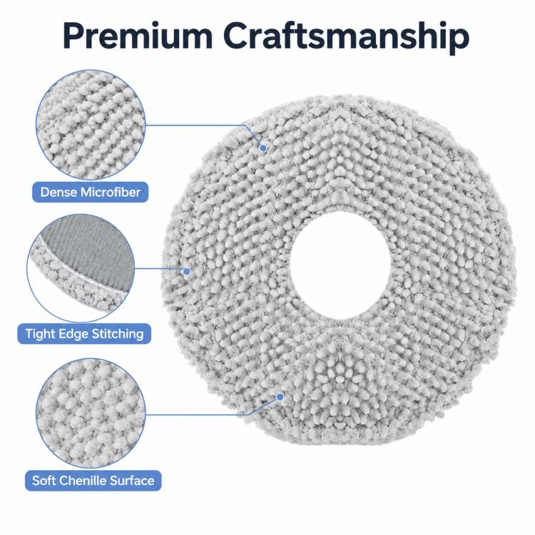 Replacement Accessories for Roborock P10S Pro / P10S Pro+ / V20 Robot Vacuum Cleaner, Specification:Fine Mop Pad - Image 4