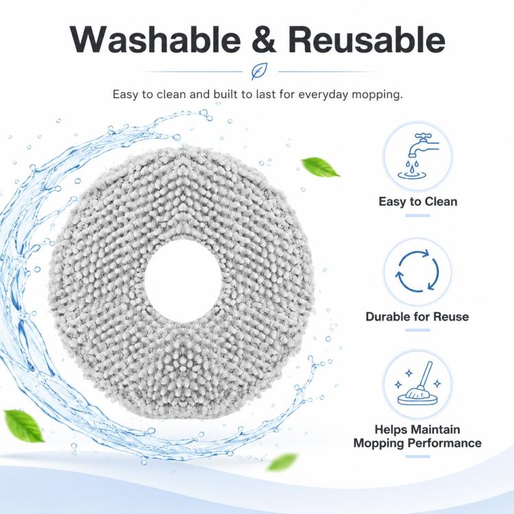 Replacement Accessories for Roborock P10S Pro / P10S Pro+ / V20 Robot Vacuum Cleaner, Specification:Fine Mop Pad - Image 6
