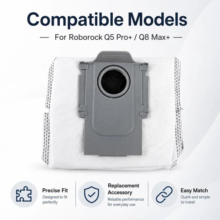 Replacement Accessories for Roborock Q5 Pro / Q5 Pro+ / Q8 Max / Q8 Max+ Robot Vacuum Cleaner, Specification:Activated Carbon Dust Bag - Image 2