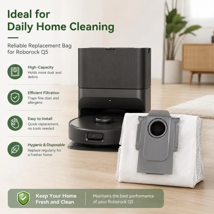 Replacement Accessories for Roborock Q5 Robot Vacuum Cleaner, Specification:Activated Carbon Dust Bag - Image 8