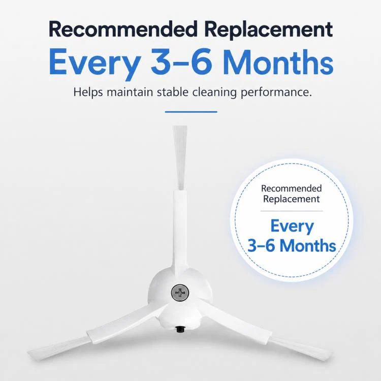 Replacement Accessories for Roborock Q7 Max+ / T8 Plus Robot Vacuum Cleaner, Specification:Two White Side Brush - Image 6