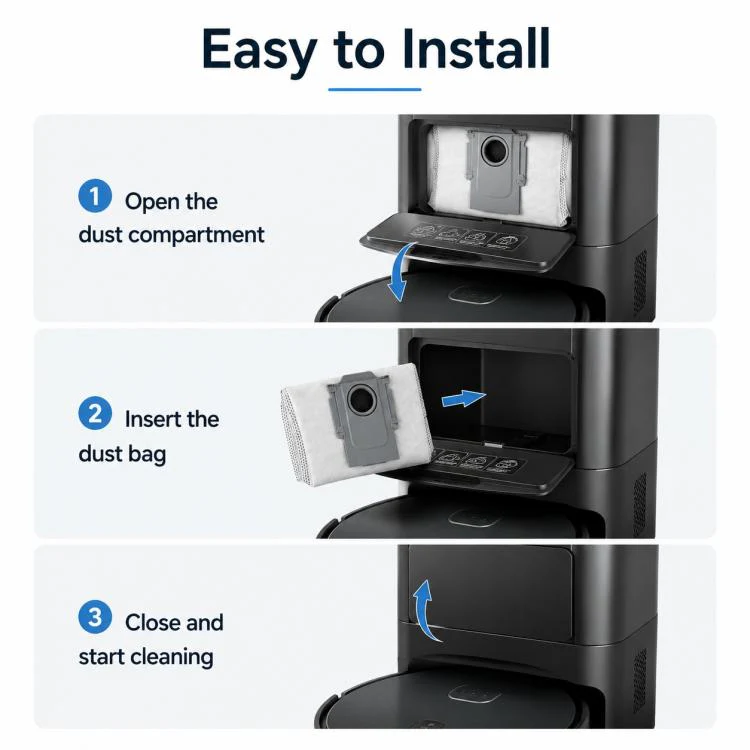 Replacement Accessories for Roborock T7S / G10S / S7 / S7 Max Robot Vacuum Mop, Specification:Activated Carbon Dust Bag - Image 5