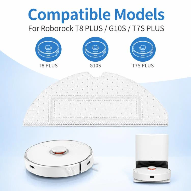 Replacement Accessories for Roborock T7S / G10S / S7 / S7 Max Robot Vacuum Mop, Specification:Blue Mop Pad - Image 2
