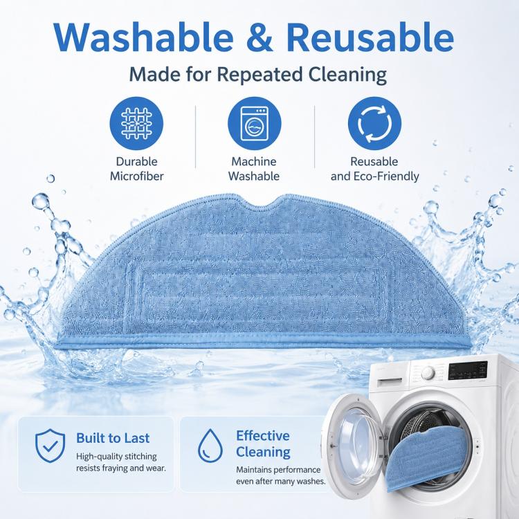 Replacement Accessories for Roborock T7S / G10S / S7 / S7 Max Robot Vacuum Mop, Specification:Disposable Mop Pad - Image 5