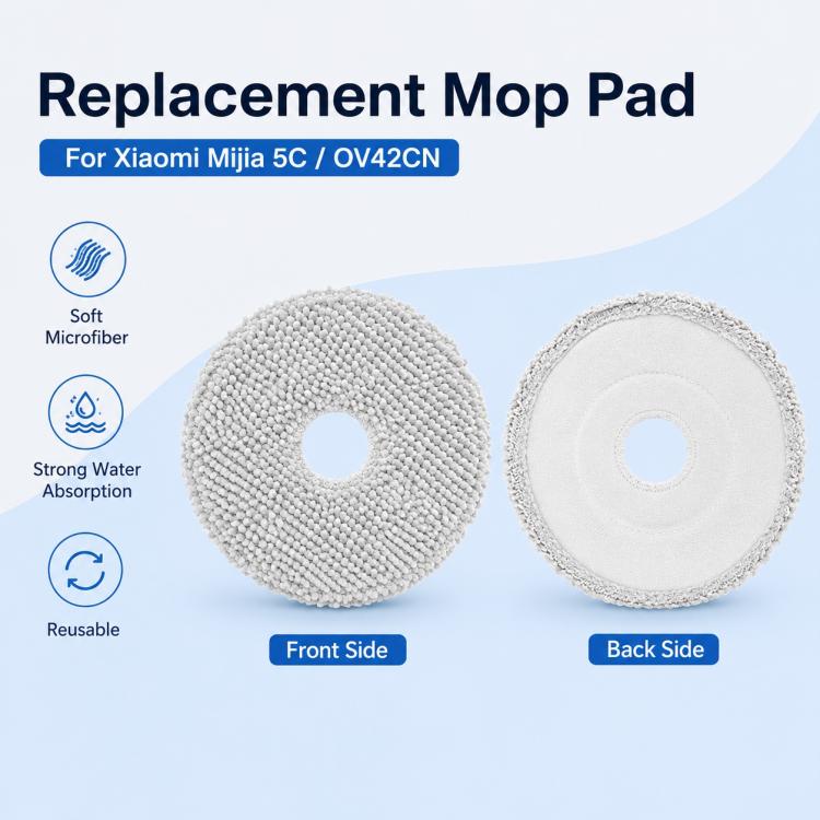 Replacement Accessories for Xiaomi Mijia 5C OV42CN Robot Vacuum Cleaner, Specification:Thick Stripe Mop Pad - Image 3