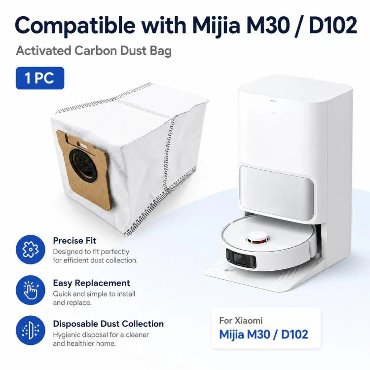Replacement Accessories for Xiaomi Mijia M30 Robot Vacuum Cleaner, Specification:Activated Carbon Dust Bag - Image 3