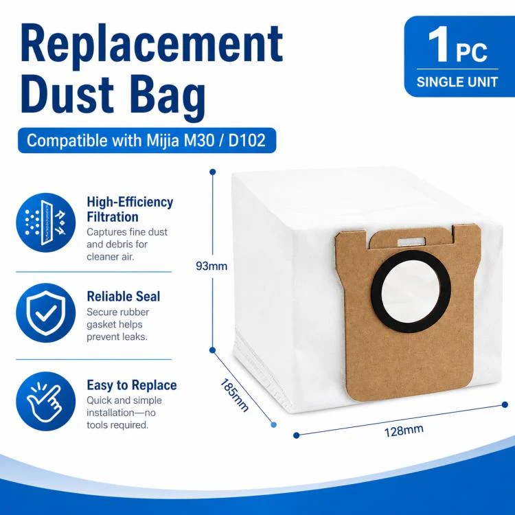 Replacement Accessories for Xiaomi Mijia M30 Robot Vacuum Cleaner, Specification:Dust Bag - Image 5