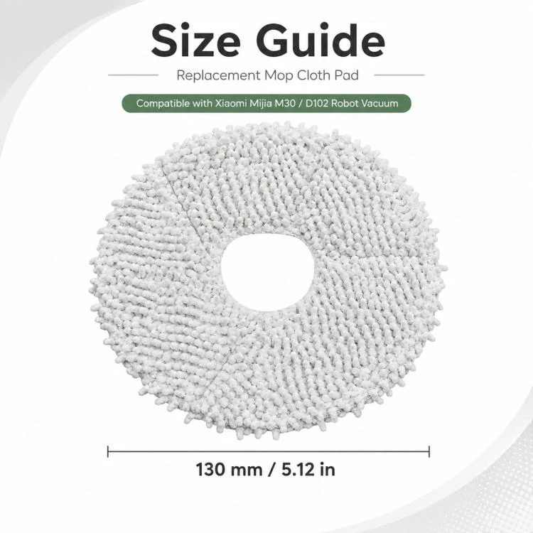Replacement Accessories for Xiaomi Mijia M30 Robot Vacuum Cleaner, Specification:Thick Stripe Mop Pad - Image 2