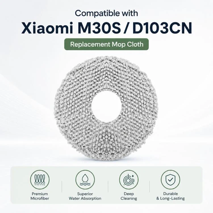 Replacement Accessories for Xiaomi Mijia M30 S Robot Vacuum Cleaner, Specification:Striped Mop Pad - Image 2