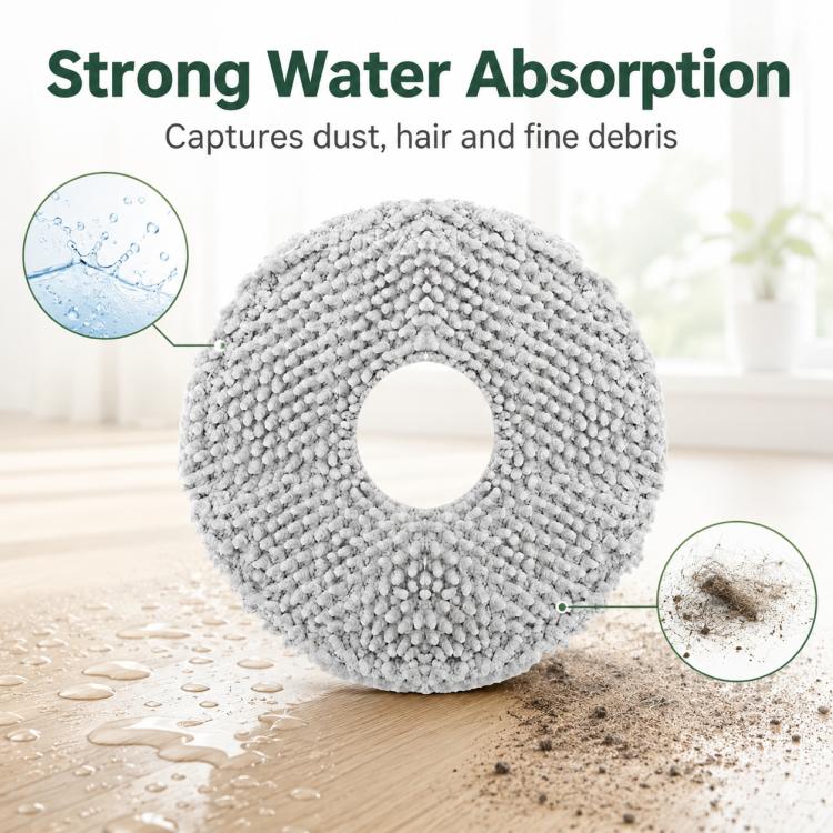 Replacement Accessories for Xiaomi Mijia M30 S Robot Vacuum Cleaner, Specification:Striped Mop Pad - Image 4