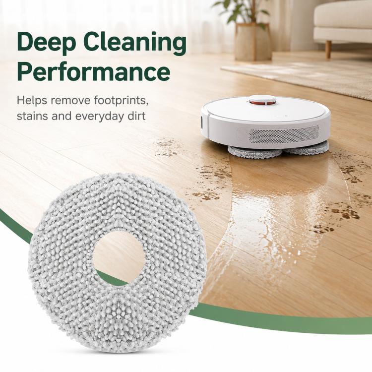 Replacement Accessories for Xiaomi Mijia M30 S Robot Vacuum Cleaner, Specification:Striped Mop Pad - Image 6