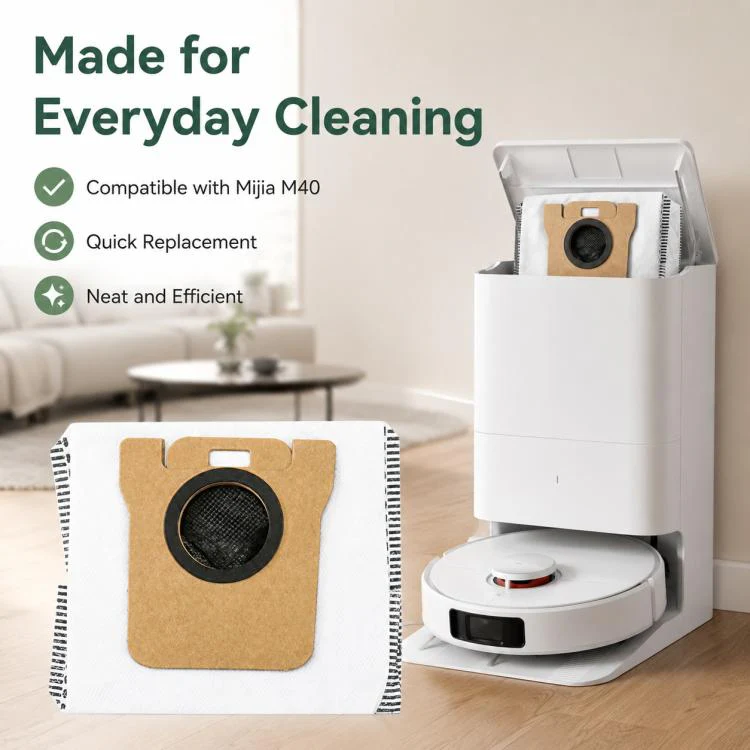 Replacement Accessories for Xiaomi Mijia M40 Robot Vacuum Cleaner, Specification:Activated Carbon Dust Bag - Image 7