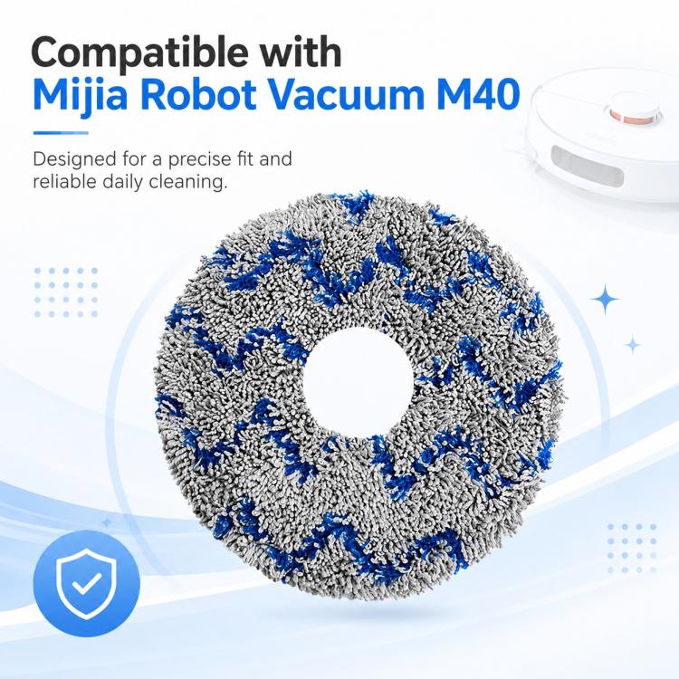 Replacement Accessories for Xiaomi Mijia M40 Robot Vacuum Cleaner, Specification:Blue Striped Mop Pad - Image 2