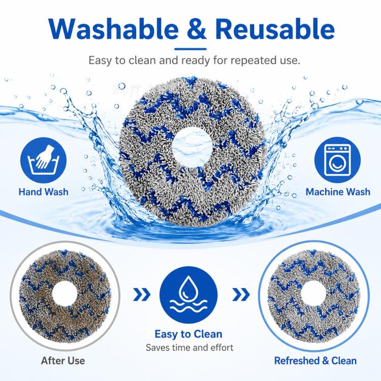 Replacement Accessories for Xiaomi Mijia M40 Robot Vacuum Cleaner, Specification:Blue Striped Mop Pad - Image 6