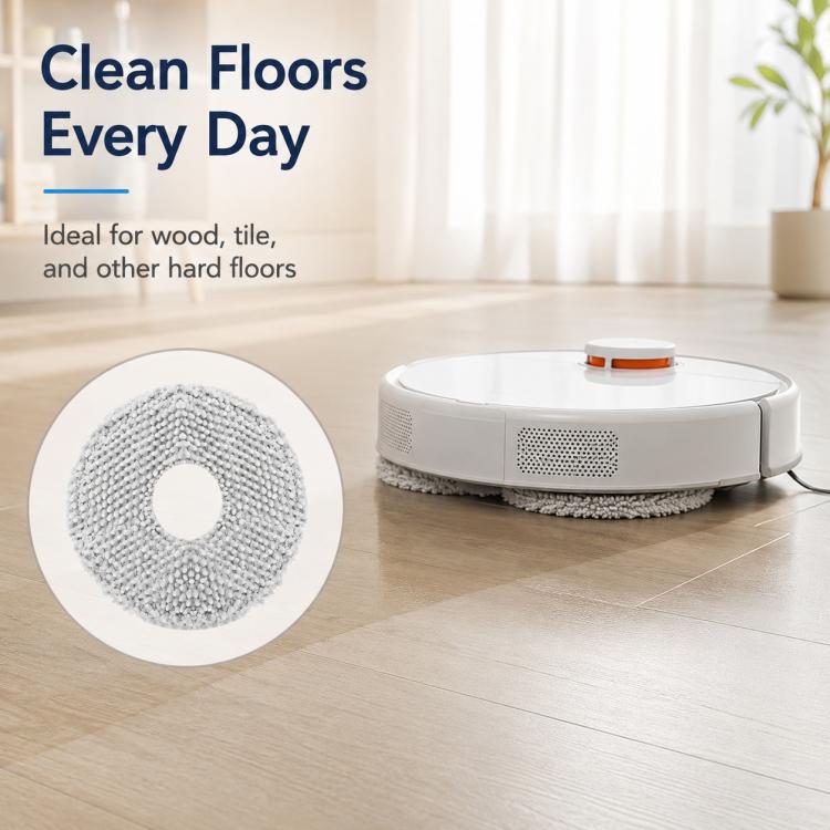 Replacement Accessories for Xiaomi Mijia M40 Robot Vacuum Cleaner, Specification:Light Gray Mop Pad - Image 8