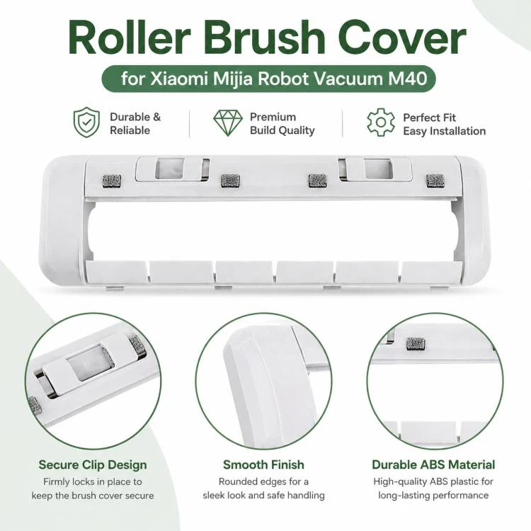 Replacement Accessories for Xiaomi Mijia M40 Robot Vacuum Cleaner, Specification:Rubber Brush Cover - Image 3