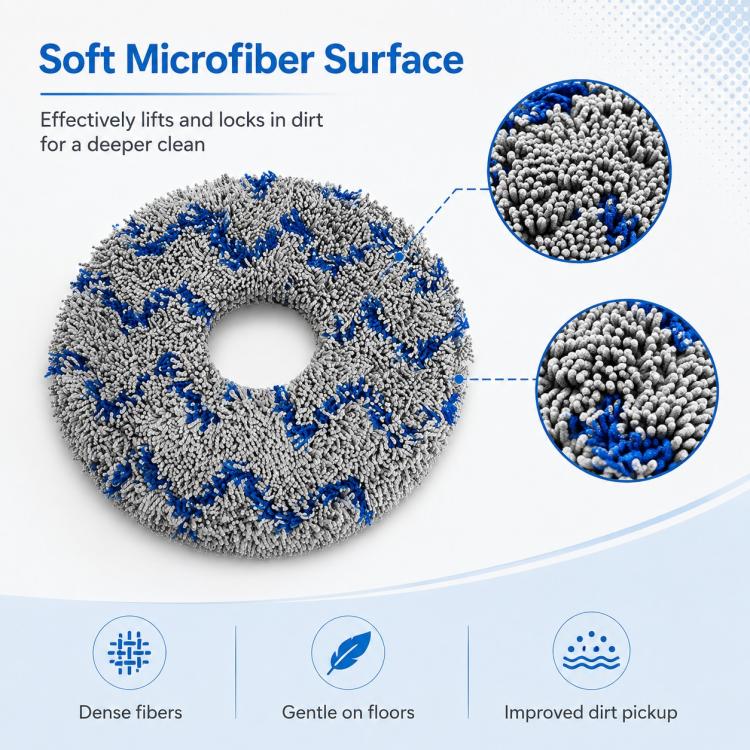 Replacement Accessories for Xiaomi Mijia M40 S Robot Vacuum Cleaner, Specification:Blue Striped Mop Pad - Image 3