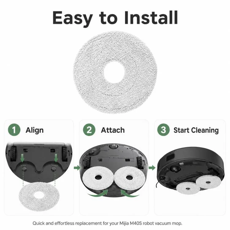 Replacement Accessories for Xiaomi Mijia M40 S Robot Vacuum Cleaner, Specification:Mop Pad - Image 6