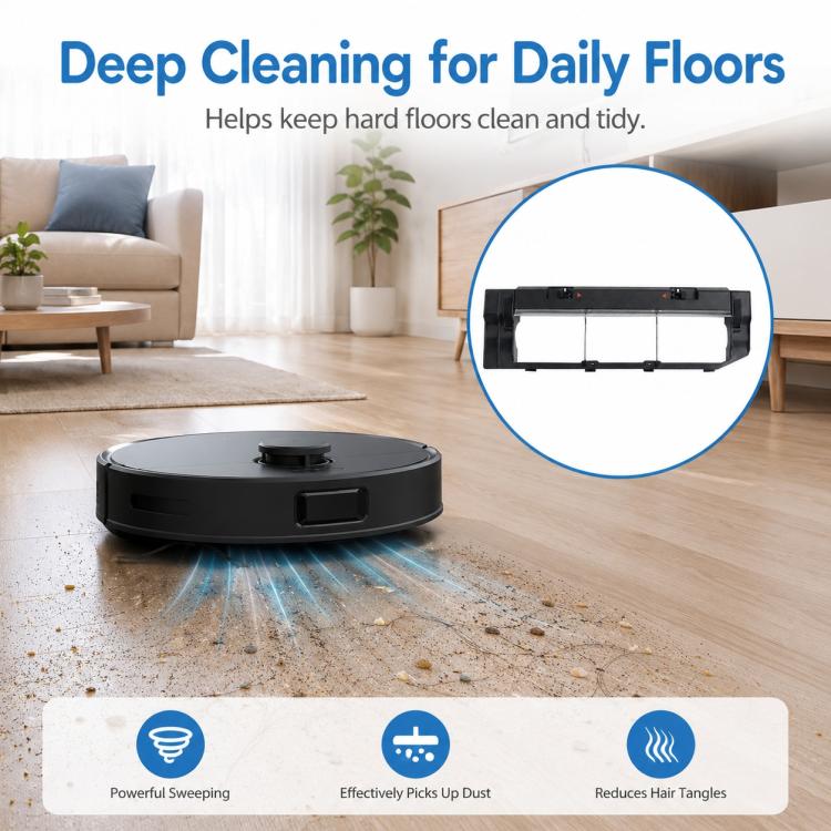 Replacement Accessories for Xiaomi Mijia Robot Vacuum 1S / Roborock S50 / T4 / T6 / T7, Specification:Black Main Brush Cover - Image 7