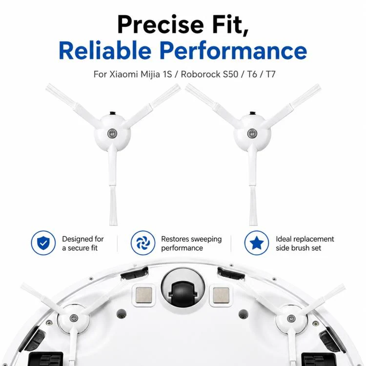 Replacement Accessories for Xiaomi Mijia Robot Vacuum 1S / Roborock S50 / T4 / T6 / T7, Specification:Dual White Triangle Side Brush - Image 4