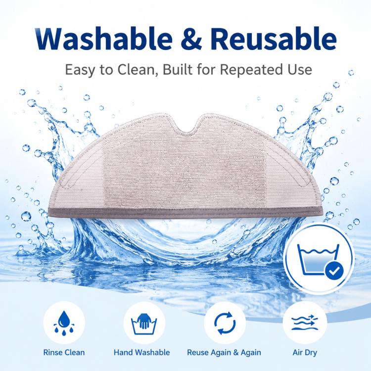Replacement Accessories for Xiaomi Mijia Robot Vacuum 1S / Roborock S50 / T4 / T6 / T7, Specification:Half Length Mop Pad - Image 6