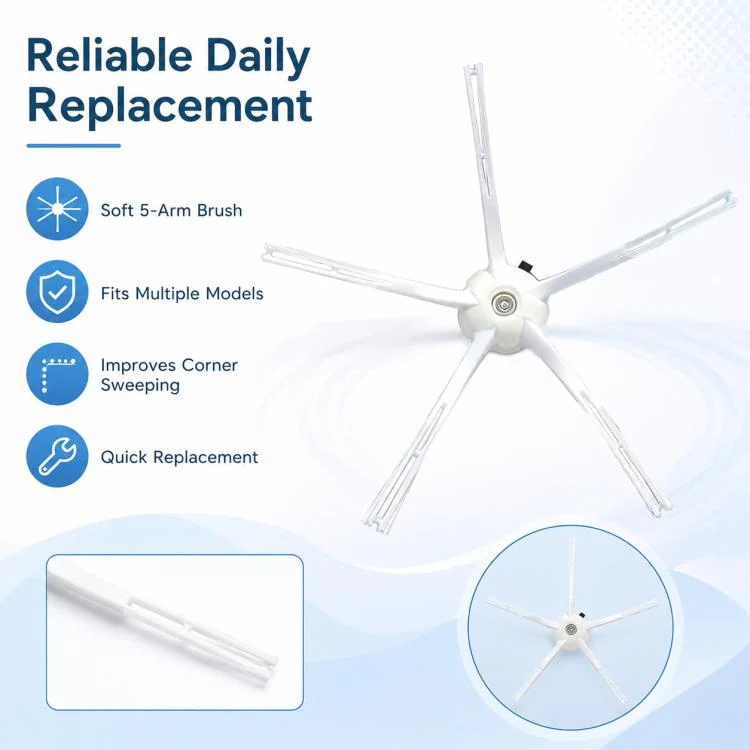 Replacement Accessories for Xiaomi Mijia Robot Vacuum 1S / Roborock S50 / T4 / T6 / T7, Specification:White Five Star Side Brush - Image 5