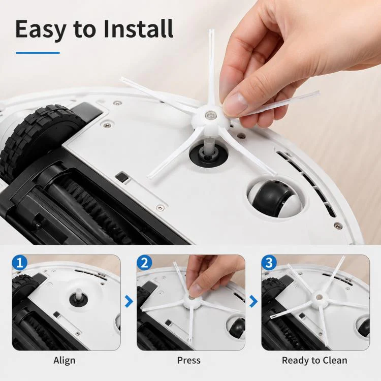 Replacement Accessories for Xiaomi Mijia Robot Vacuum 1S / Roborock S50 / T4 / T6 / T7, Specification:White Five Star Side Brush - Image 8