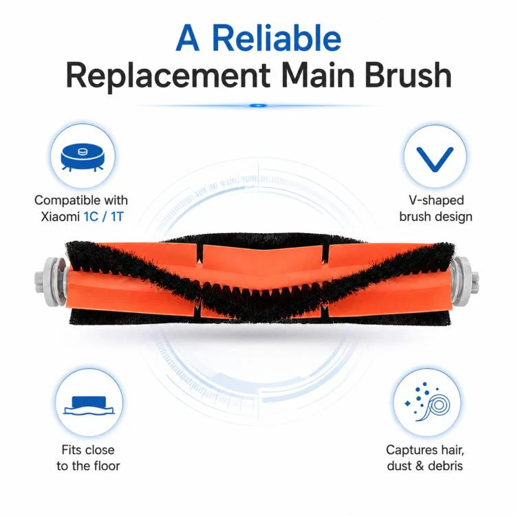 Replacement Accessories for Xiaomi Mijia Robot Vacuum Mop 2C / 1C / 1T, Specification:Detachable Main Brush - Image 4