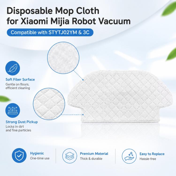 Replacement Accessories for Xiaomi Mijia Robot Vacuum Mop STYTJ02YM / 3C, Specification:Disposable Mop Pad - Image 3