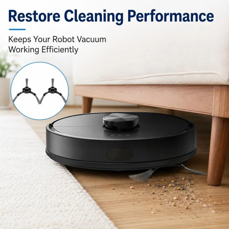 Replacement Accessories for Xiaomi Mijia Robot Vacuum Mop STYTJ02YM / 3C, Specification:Dual Black Triangle Side Brush - Image 6