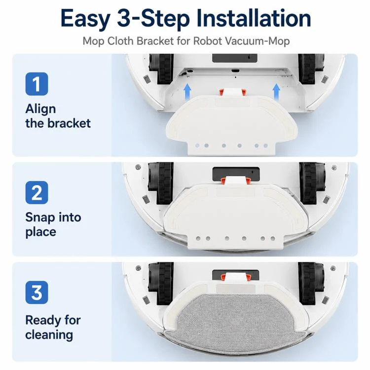 Replacement Accessories for Xiaomi Mijia Robot Vacuum Mop STYTJ02YM / 3C, Specification:White Mop Pad Holder - Image 5