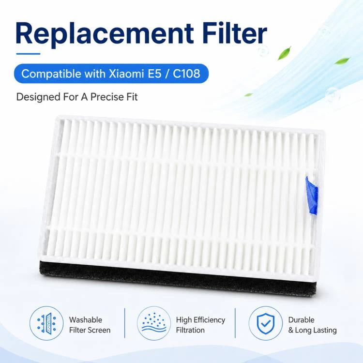 Replacement Accessories for Xiaomi Robot Vacuum M30, Specification:Filter - Image 2