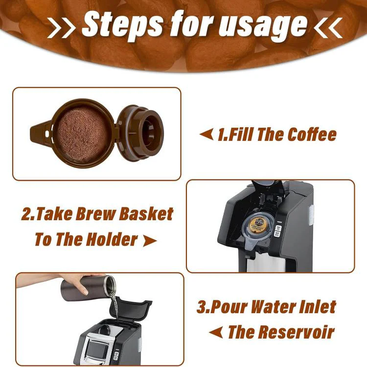 Replacement Brew Basket For Hamilton Beach FlexBrew Coffee Maker 49950C Reusable Ground Coffee Filter - Image 4