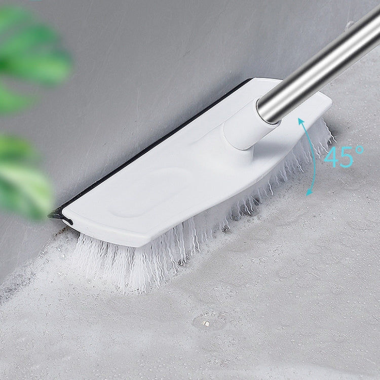 Retractable Floor Brush Bathroom Cleaning & Wiping Dual Purpose Brush Long-handled Bristle Floor Brush, Size:1.4M(White) - Image 6