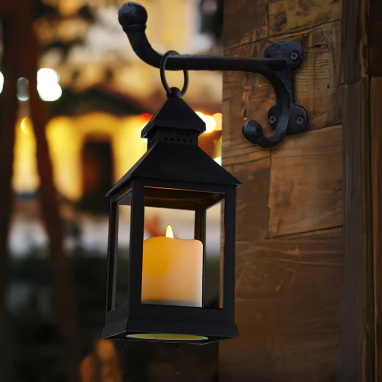 Retro LED Electronic Candle Wind Light Horse Light Party Home Decoration Ambient Lights, Style: Double Layer (White) - Image 6